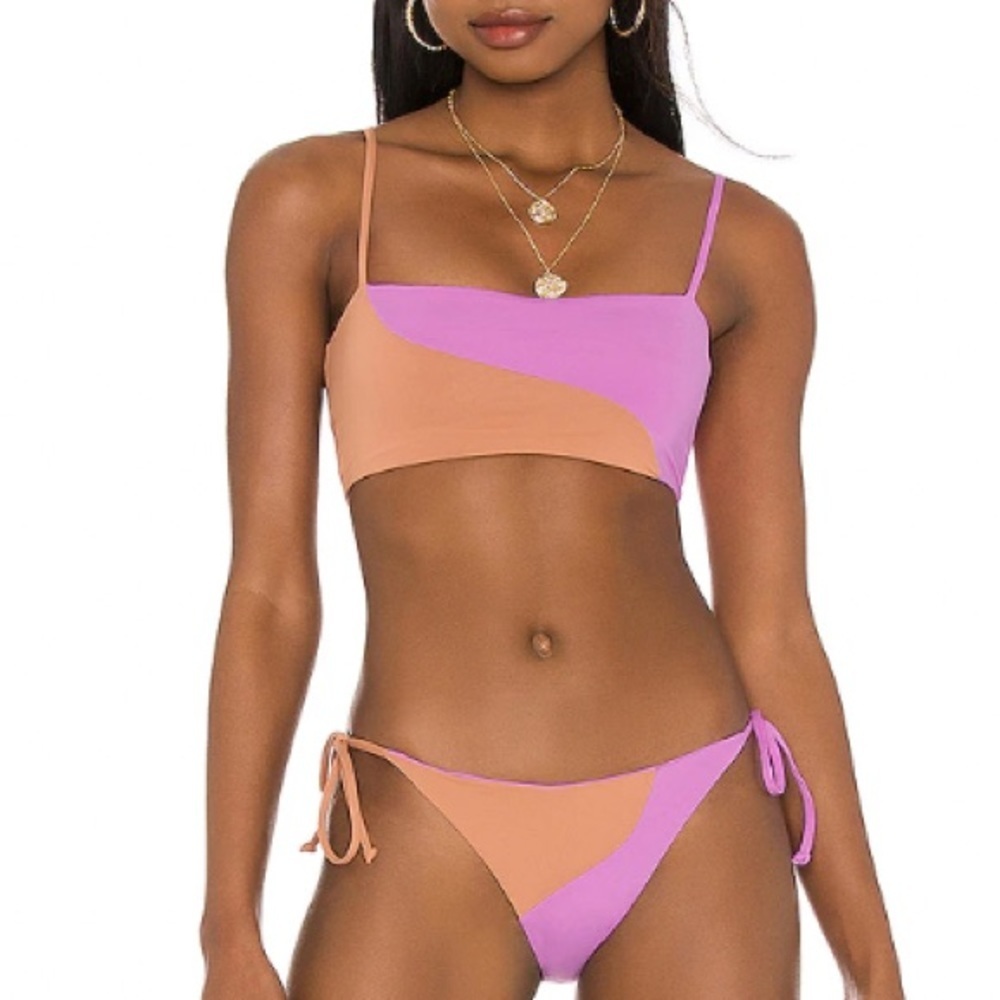 NEW L*Space Dani Classic Bikini Bottoms Size XL Revolve Brown Purple Swirl Boho‎ - Picture 9 of 9